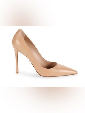 Stuart Weitzman nude leather pumps